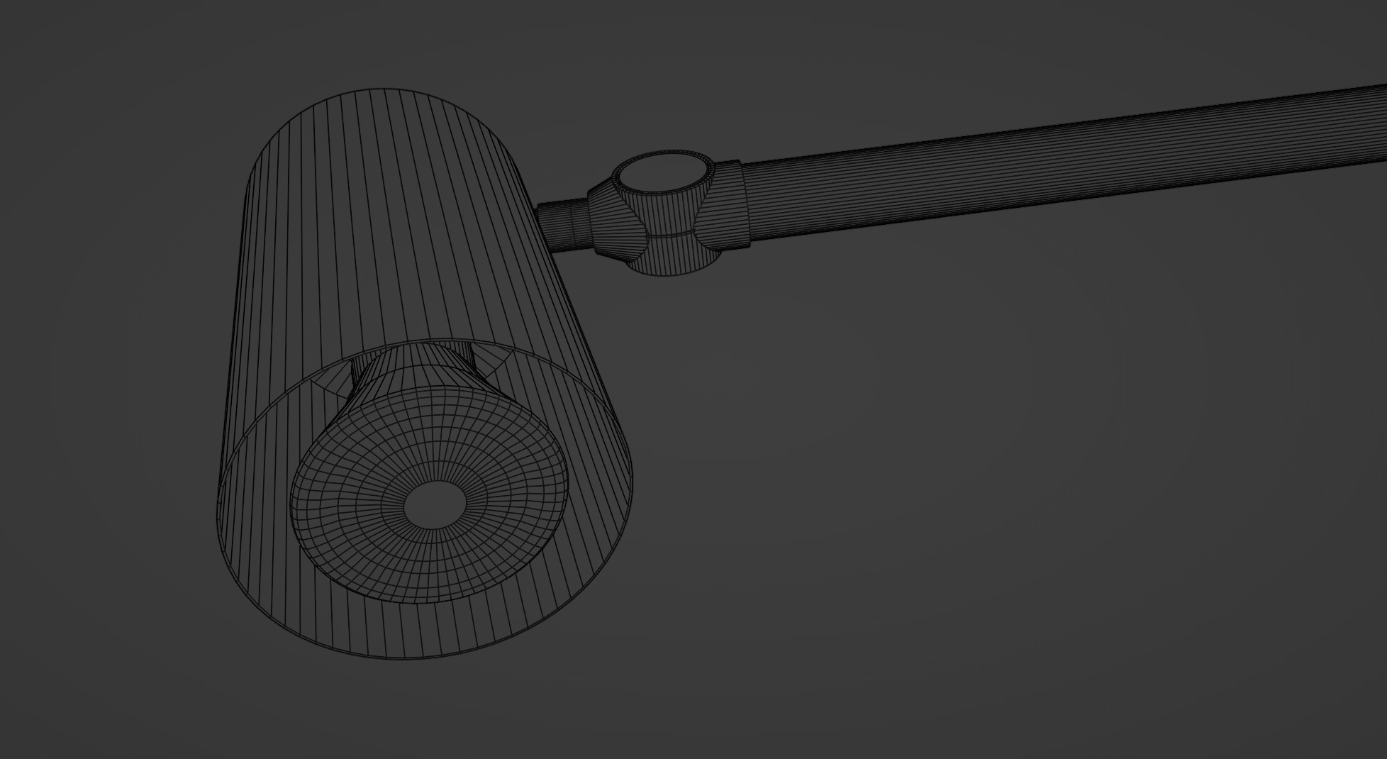 Floor lamp with moveable armature Low-poly 3D model_9