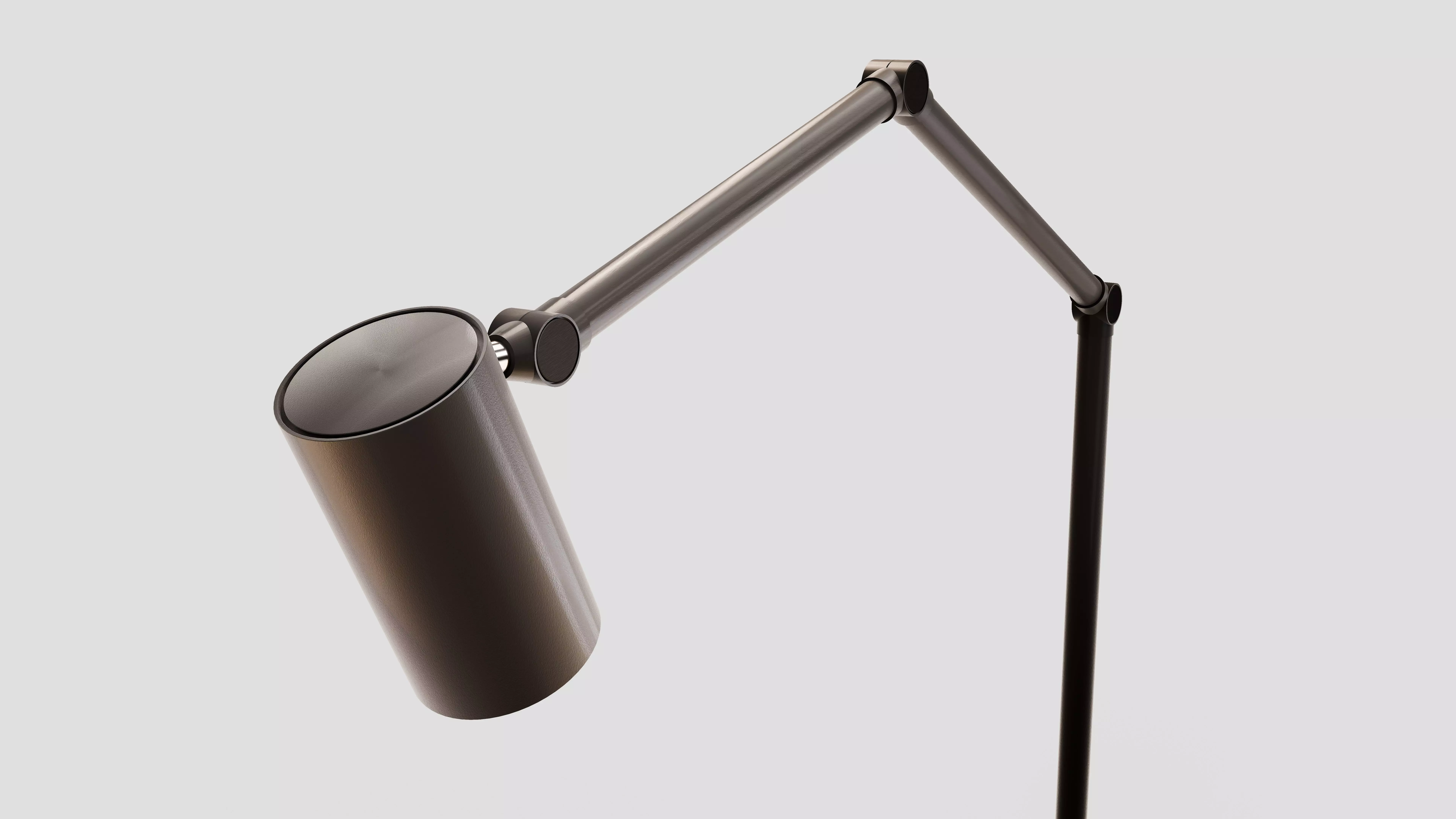 Floor lamp with moveable armature Low-poly 3D model_0