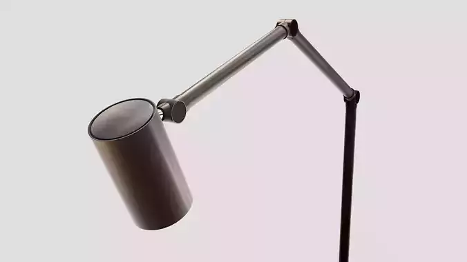 Floor lamp with moveable armature Low-poly 3D model