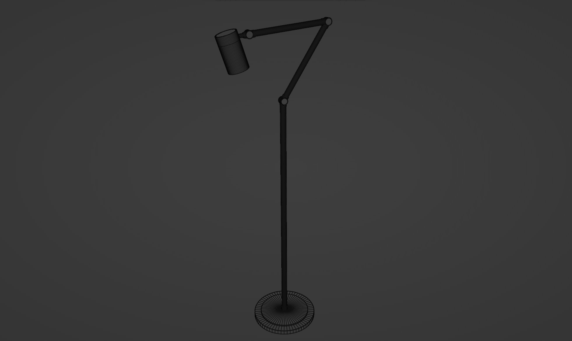 Floor lamp with moveable armature Low-poly 3D model_8