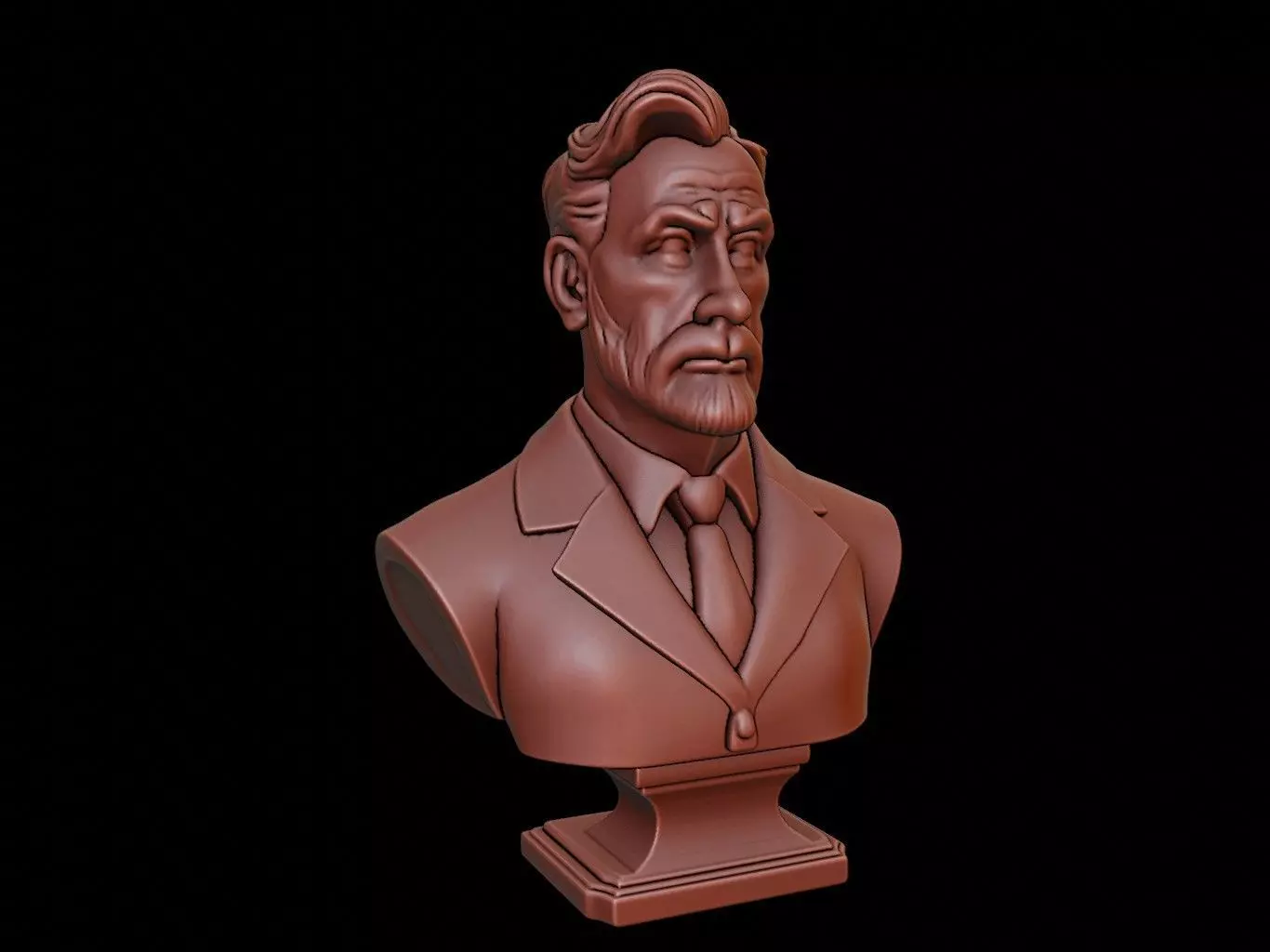 Scientist Bust 3D print model_0