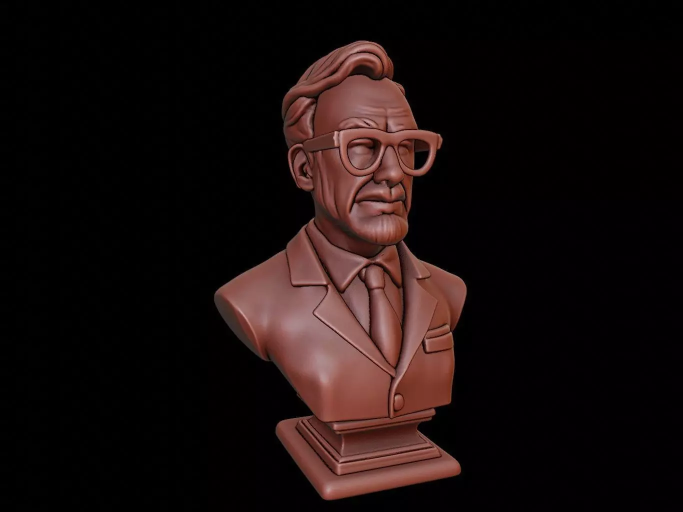 Scientist Bust 3D print model_0