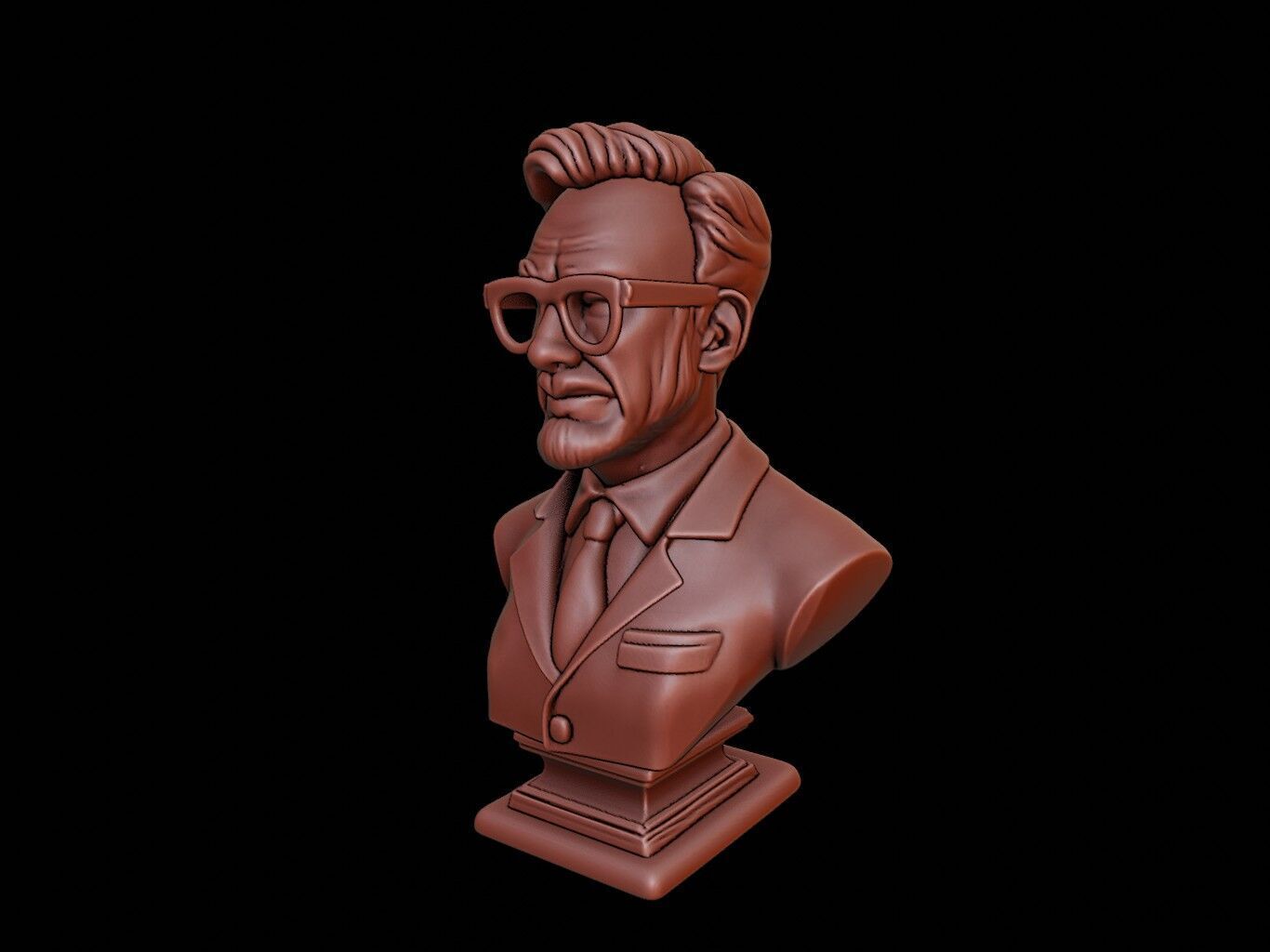 Scientist Bust 3D print model_2
