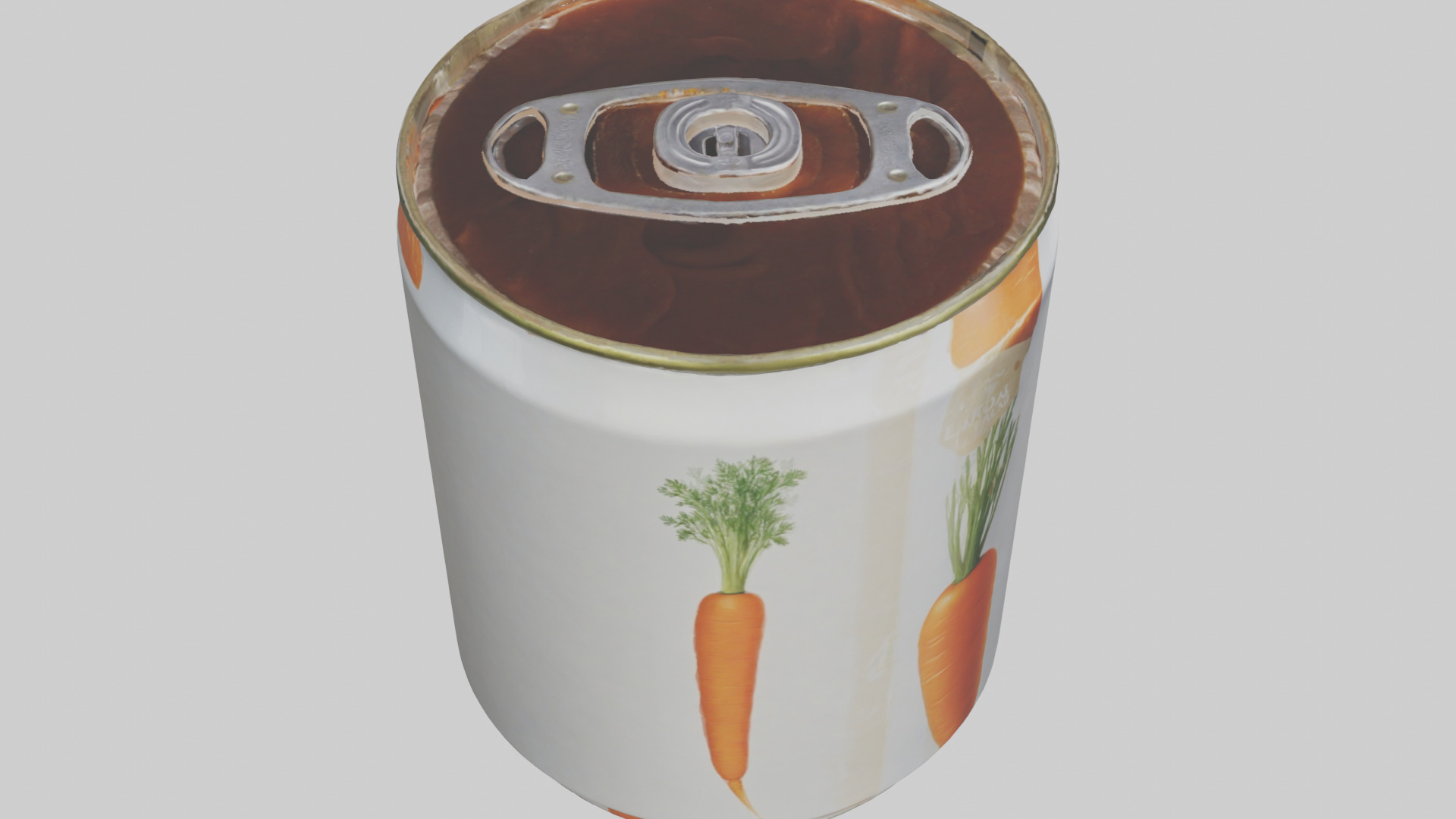 Canned Carrots model Low-poly 3D model_28