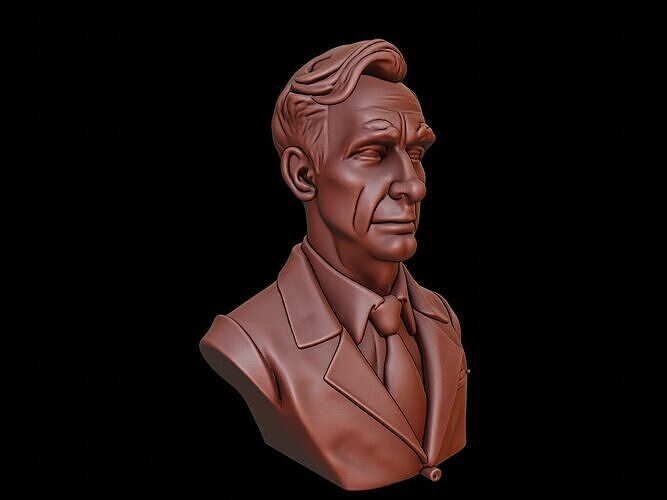 Scientist Bust 3D print model