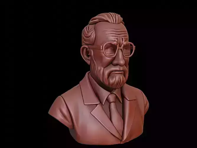 Scientist Bust 3D print model