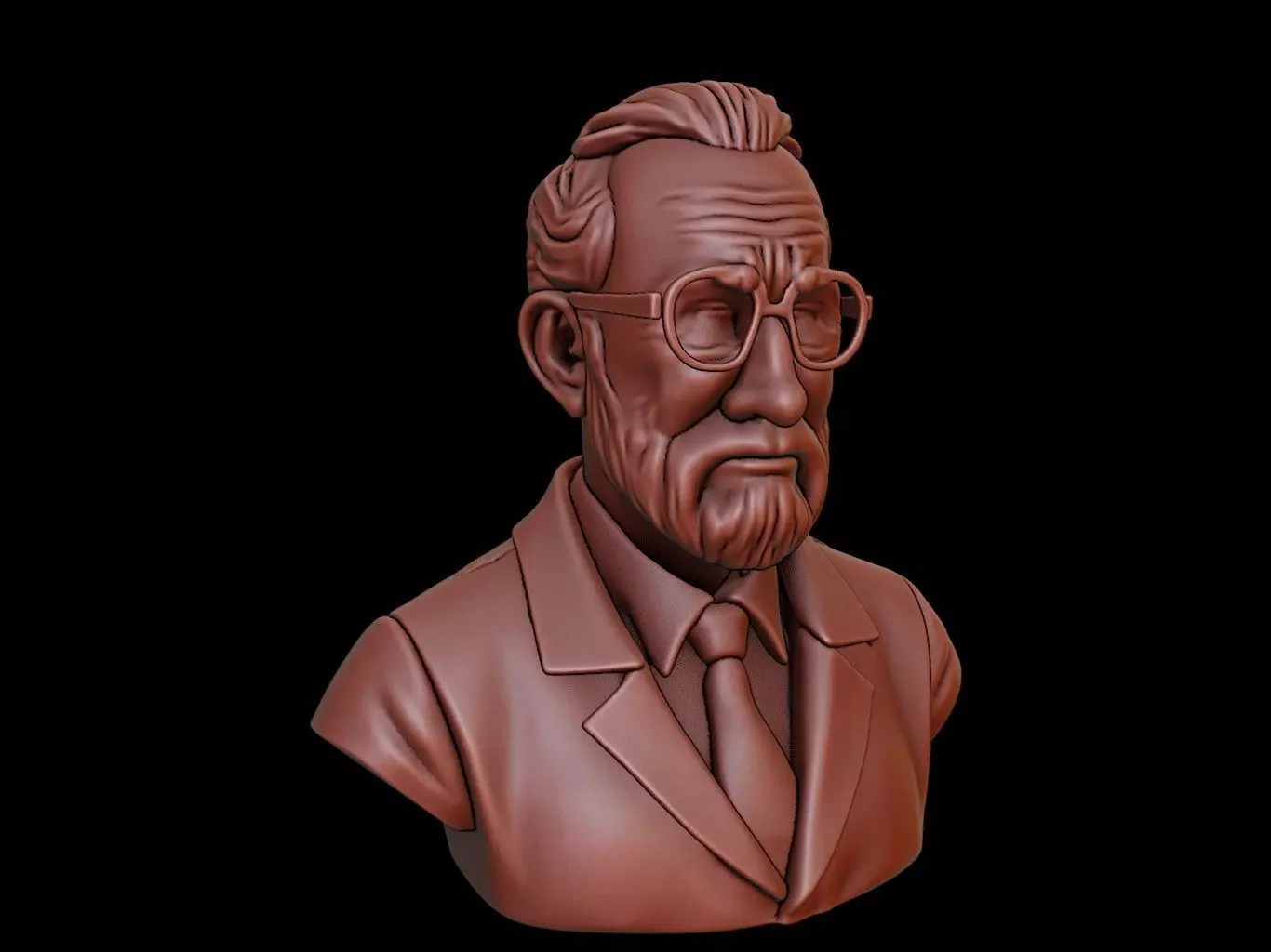 Scientist Bust 3D print model