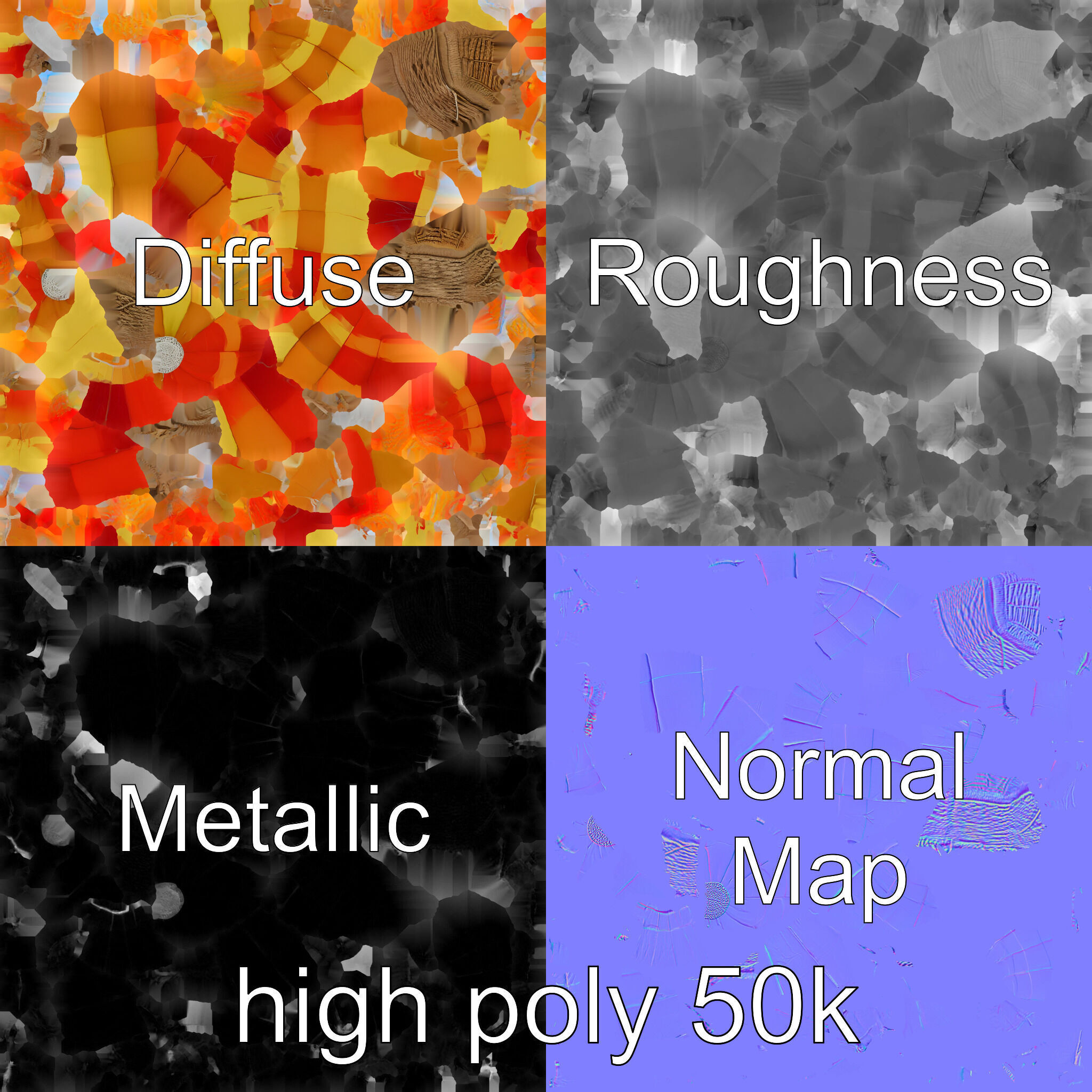 Rainbow Gradient Hot Air Balloon 3D Model Pack Low-poly 3D model_1