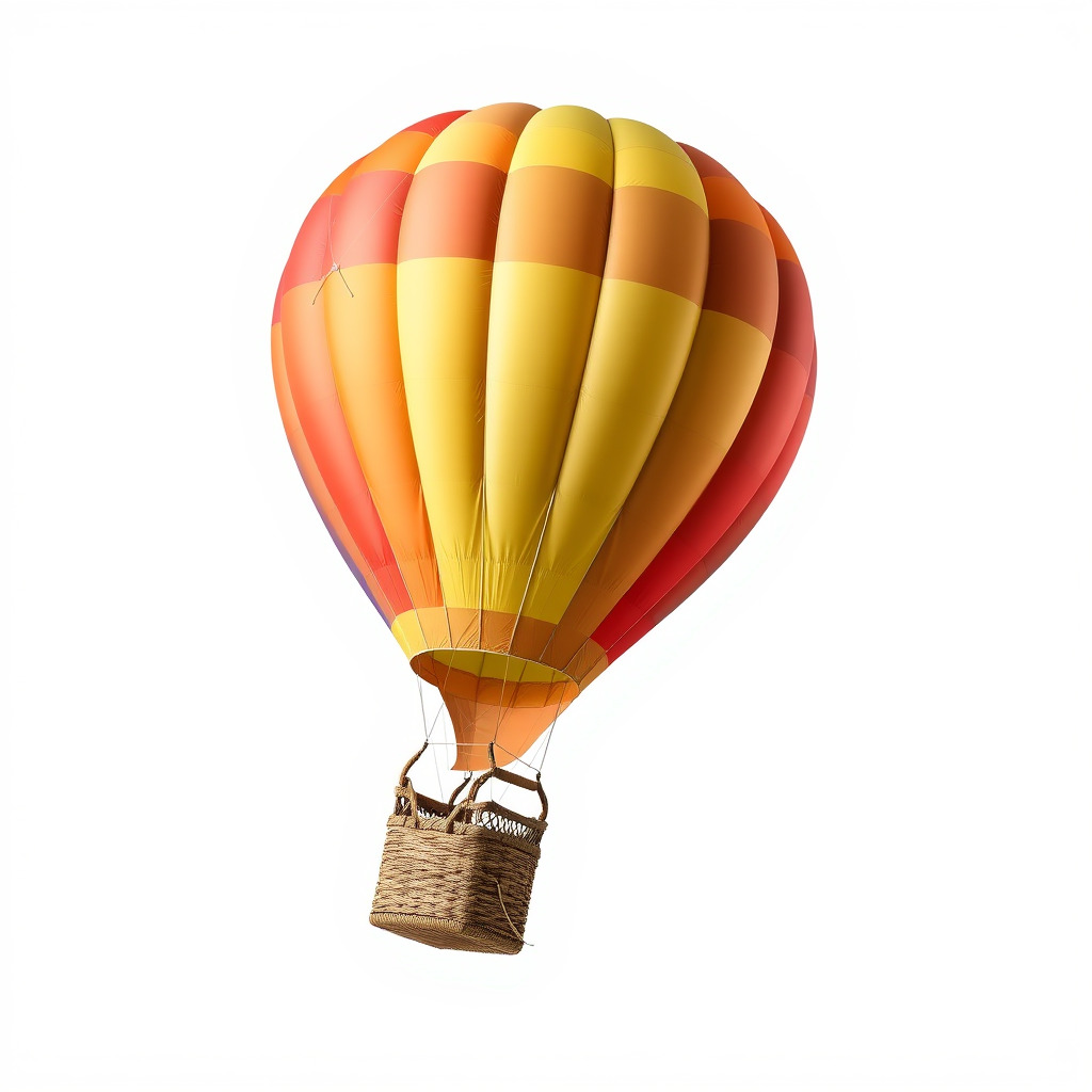 Rainbow Gradient Hot Air Balloon 3D Model Pack Low-poly 3D model_3