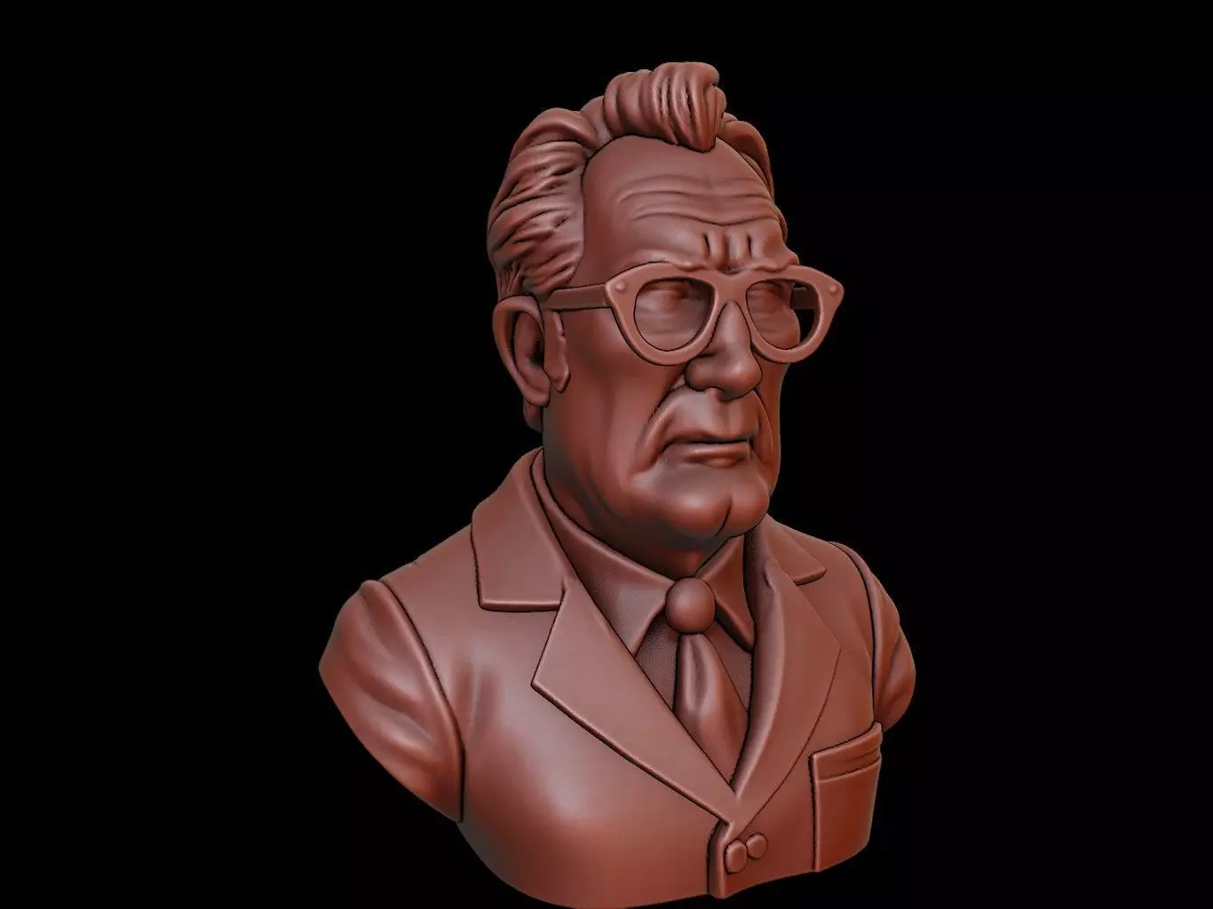 Scientist Bust 3D print model