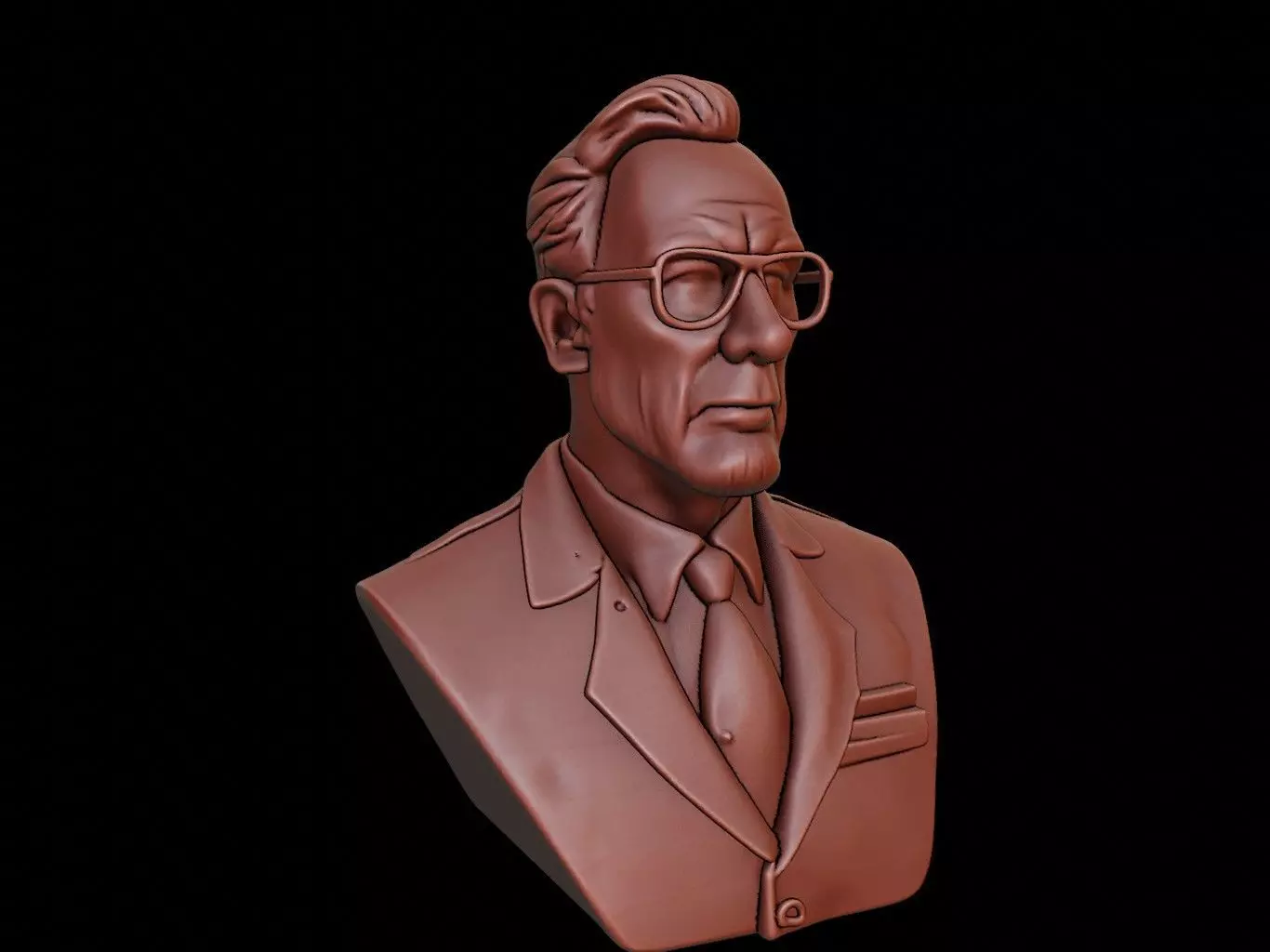 Scientist Bust 3D print model