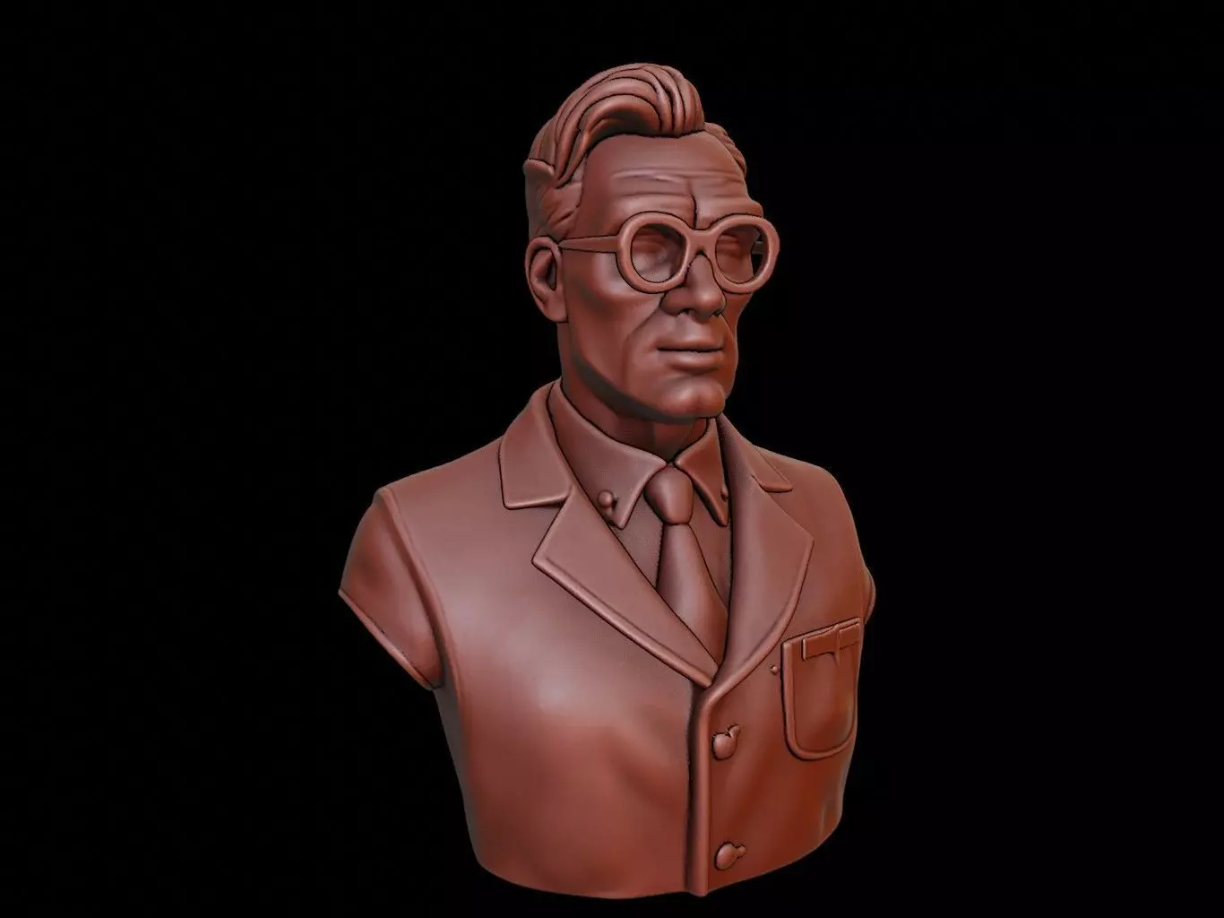 Scientist Bust 3D print model