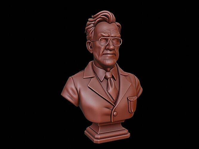 Scientist Bust 3D print model