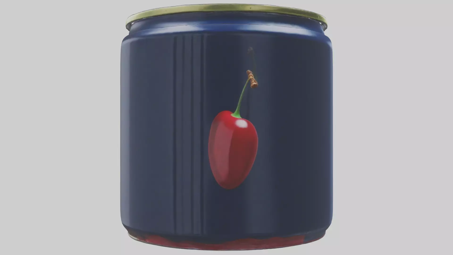 Canned Cherries model Low-poly 3D model_0