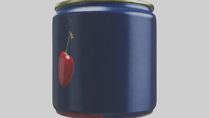 Canned Cherries model Low-poly 3D model 3