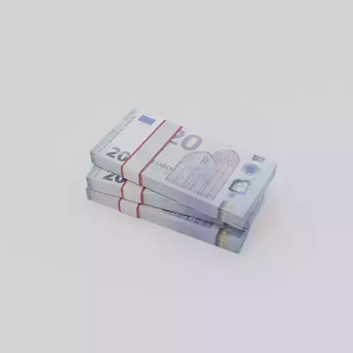 Twenty Euro Currency Low-poly 3D model