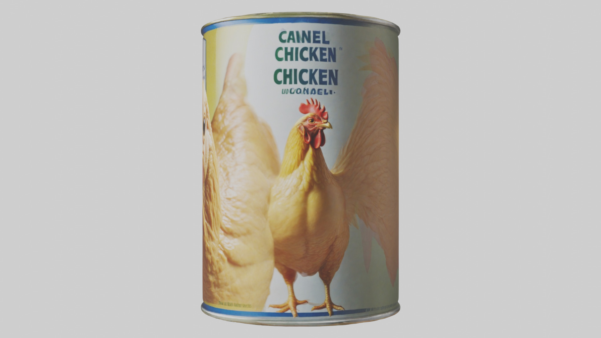 Canned Chicken model Low-poly 3D model_22