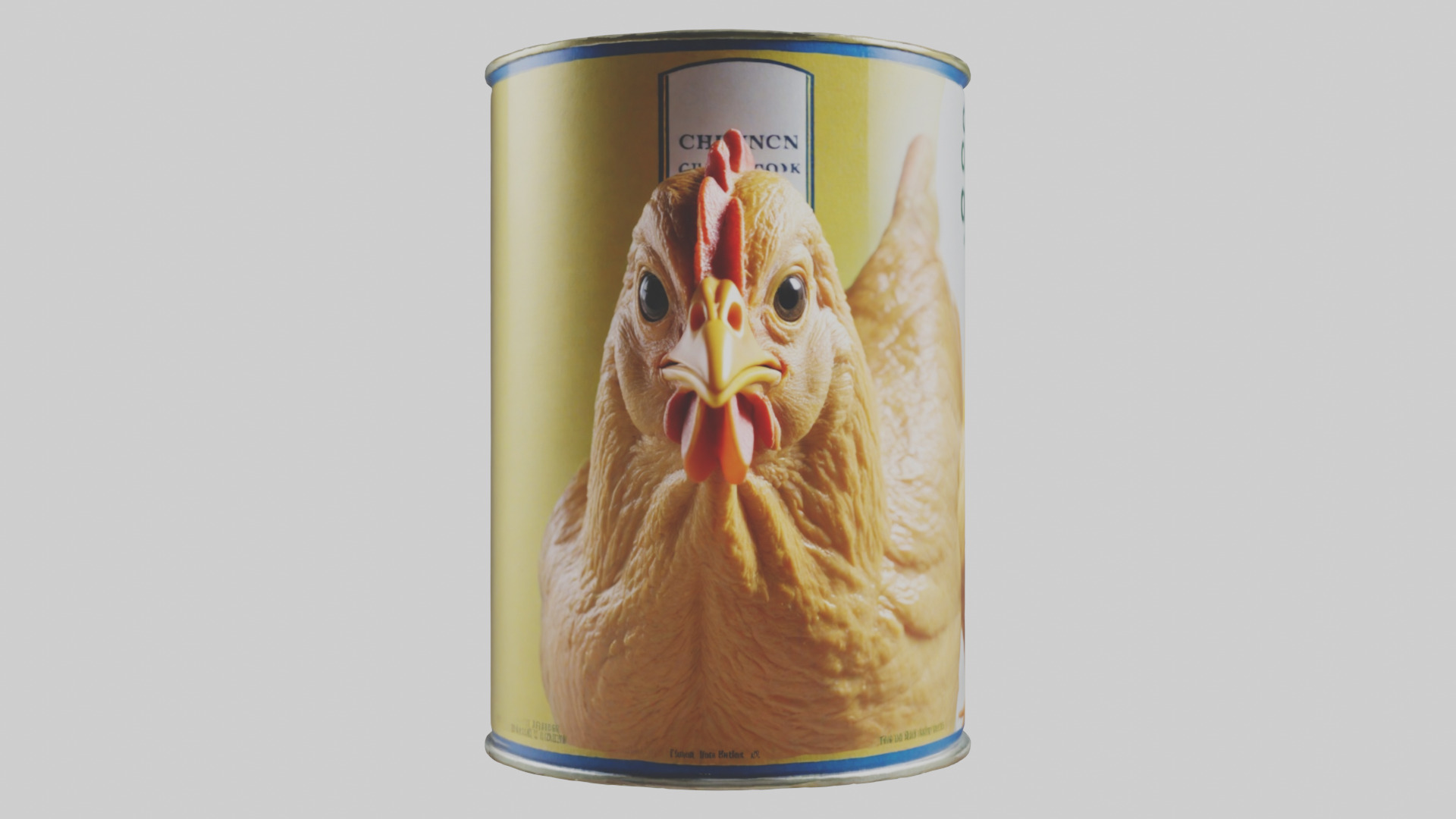 Canned Chicken model Low-poly 3D model_14