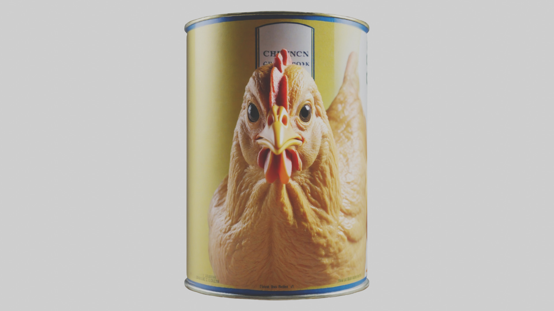 Canned Chicken model Low-poly 3D model_10