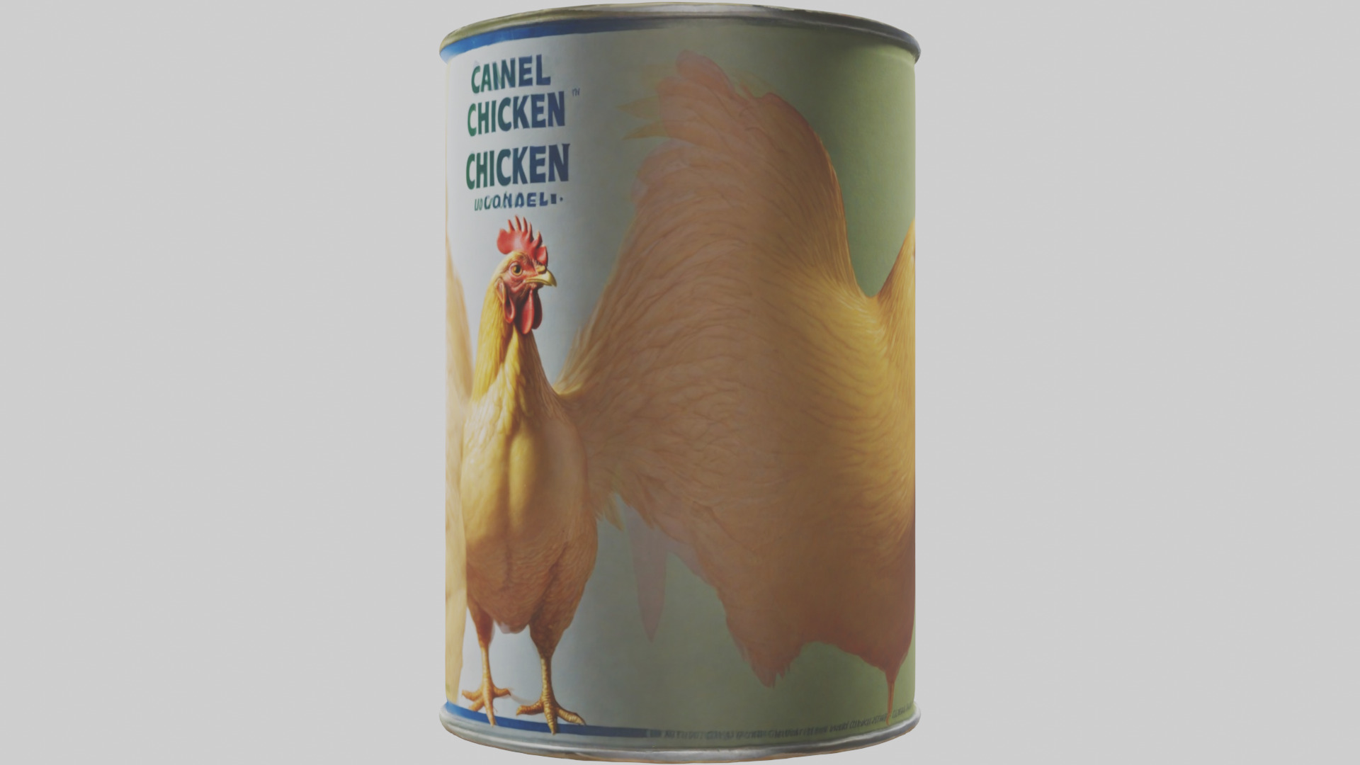 Canned Chicken model Low-poly 3D model_1