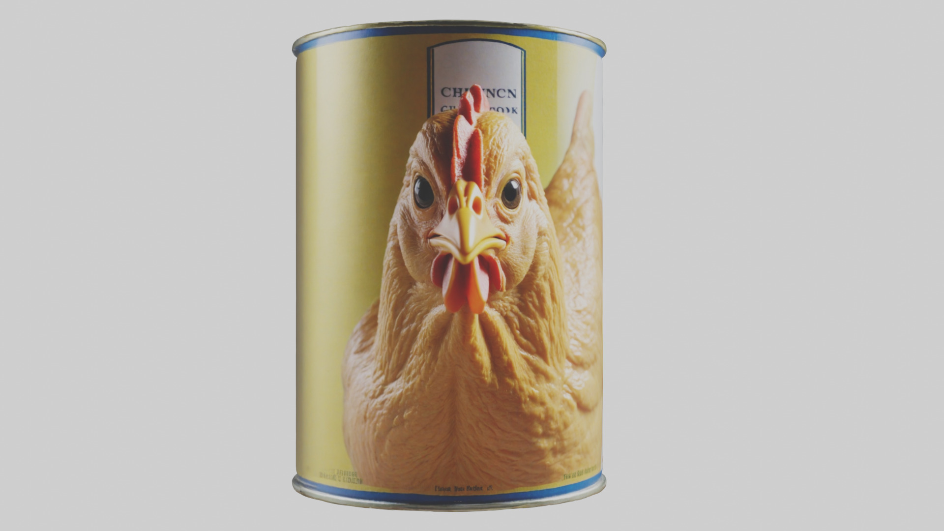 Canned Chicken model Low-poly 3D model_17