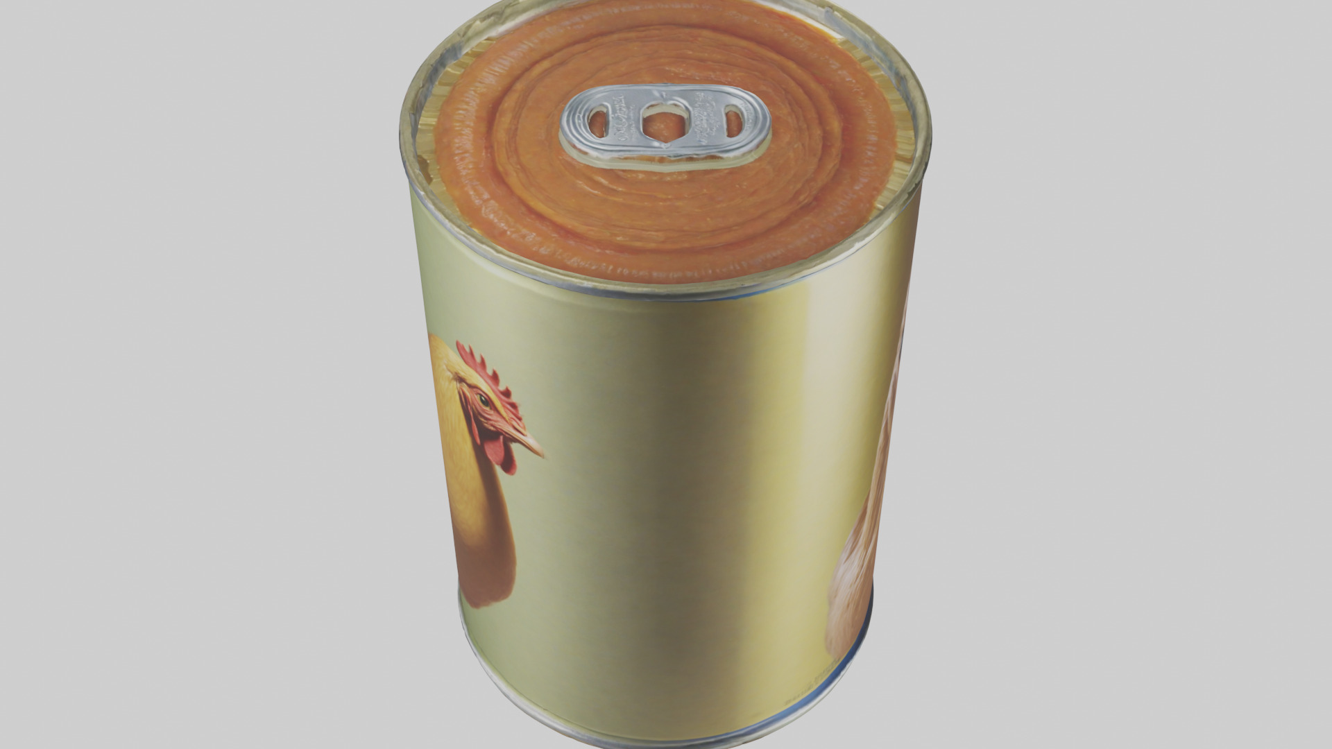Canned Chicken model Low-poly 3D model_28
