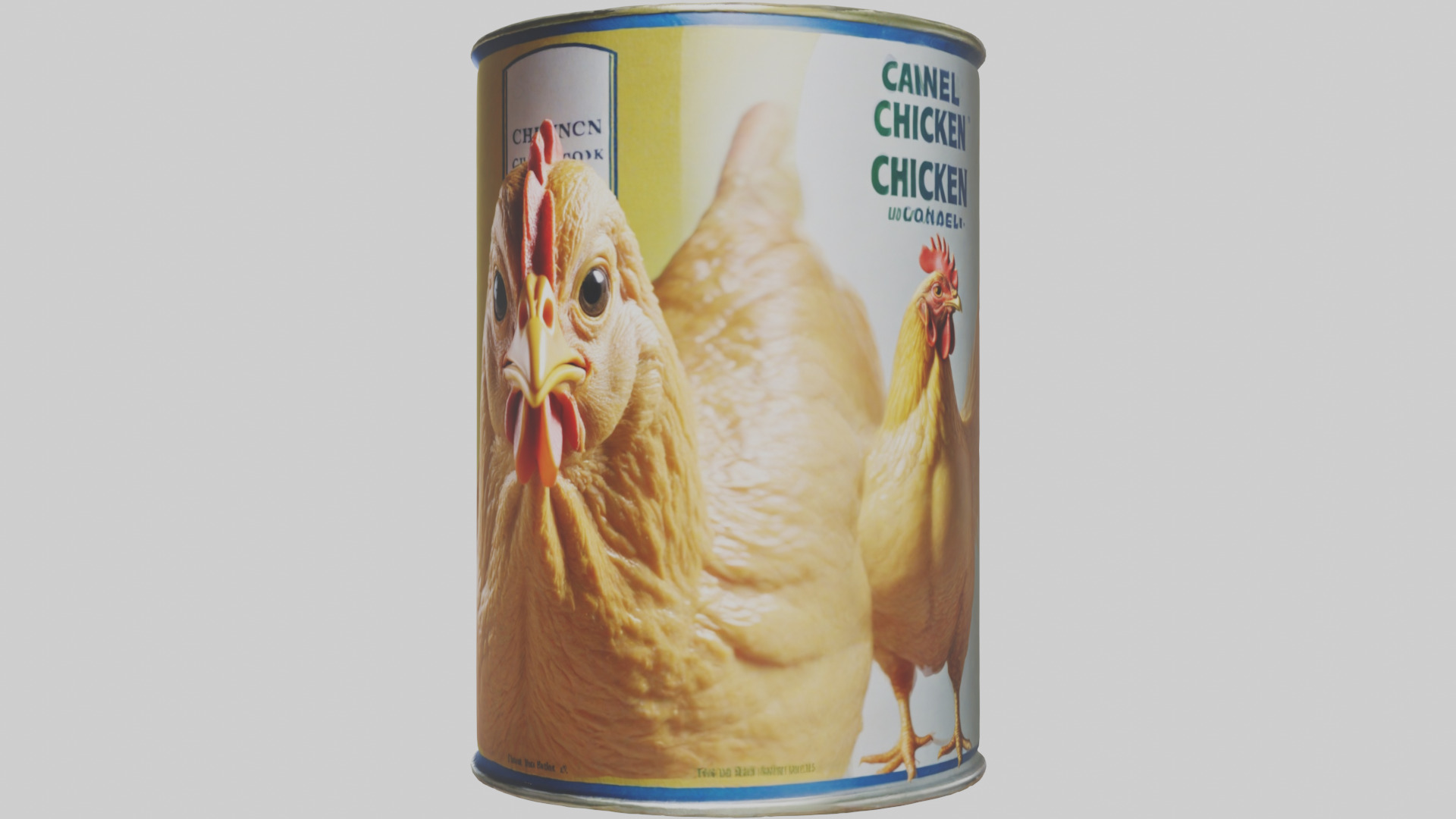 Canned Chicken model Low-poly 3D model_8