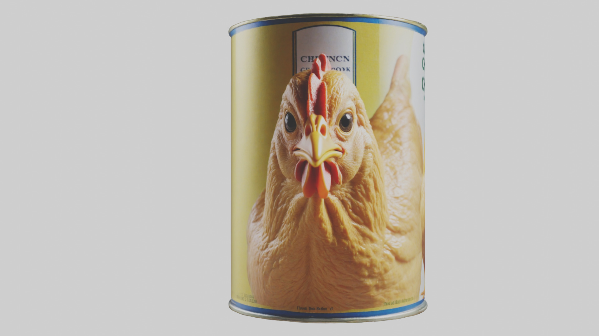 Canned Chicken model Low-poly 3D model_15