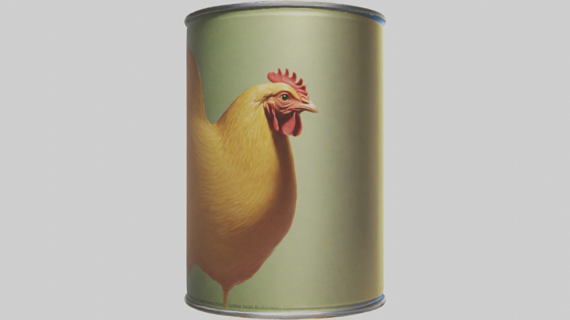 Canned Chicken model Low-poly 3D model_2