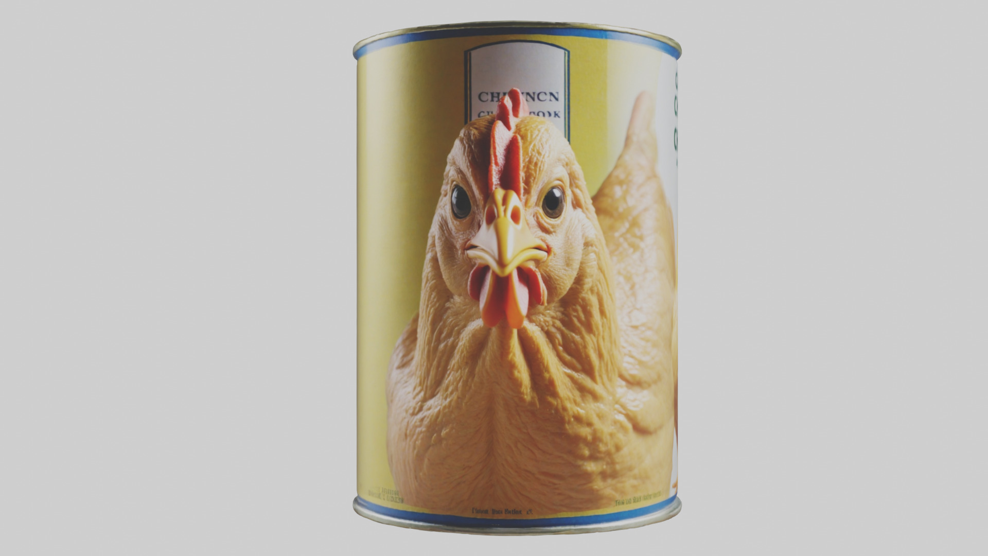 Canned Chicken model Low-poly 3D model_12