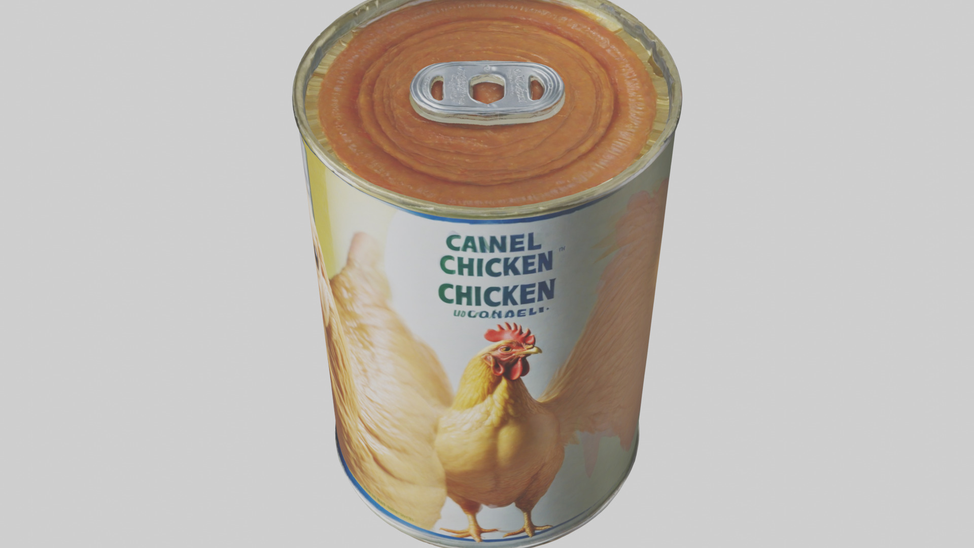Canned Chicken model Low-poly 3D model_27