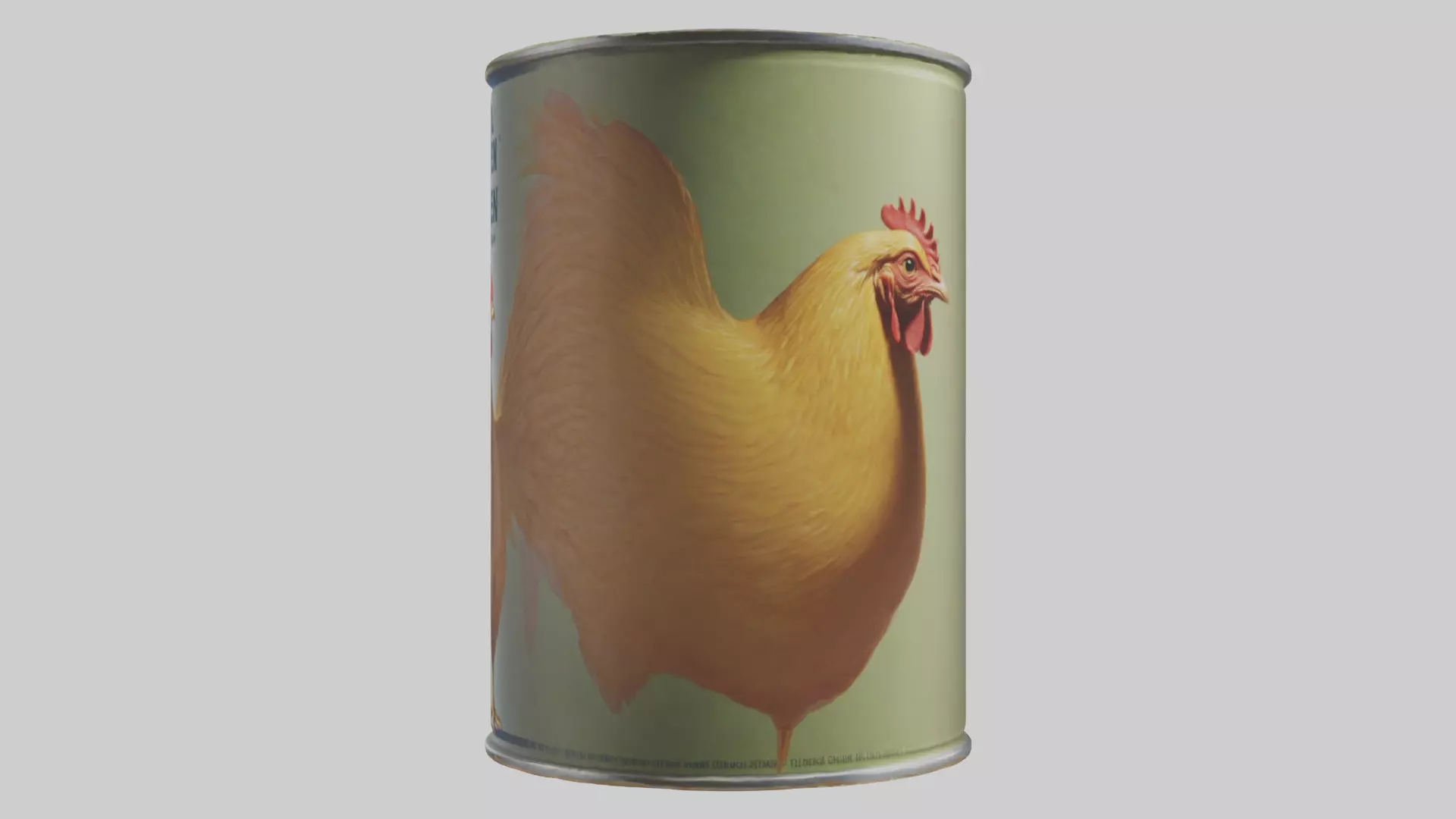 Canned Chicken model Low-poly 3D model_0
