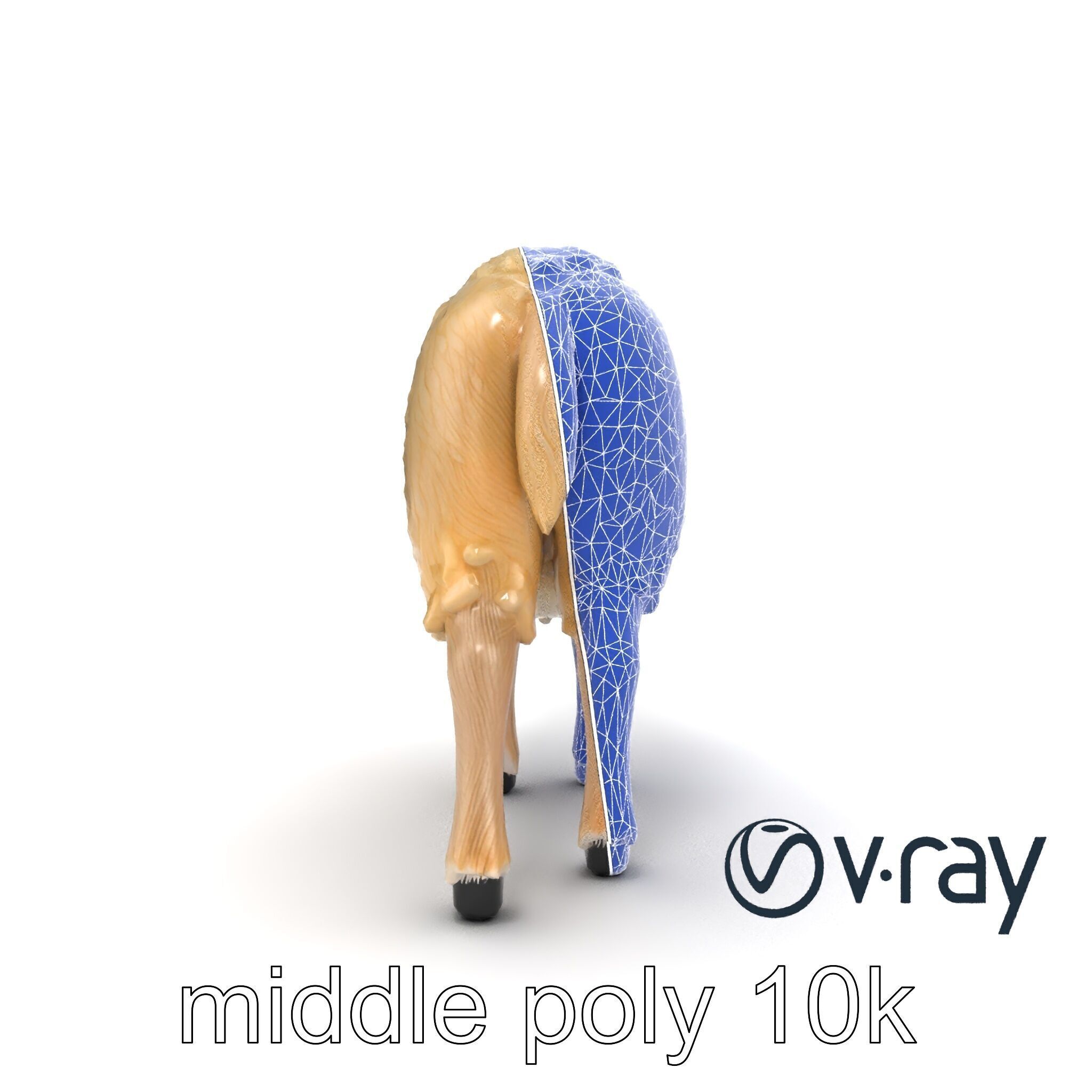 Fluffy Sheep Pastoral Scene model pack Low-poly 3D model_27