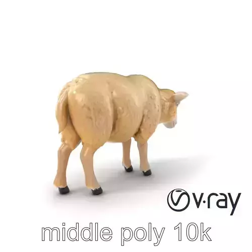 Fluffy Sheep Pastoral Scene model pack