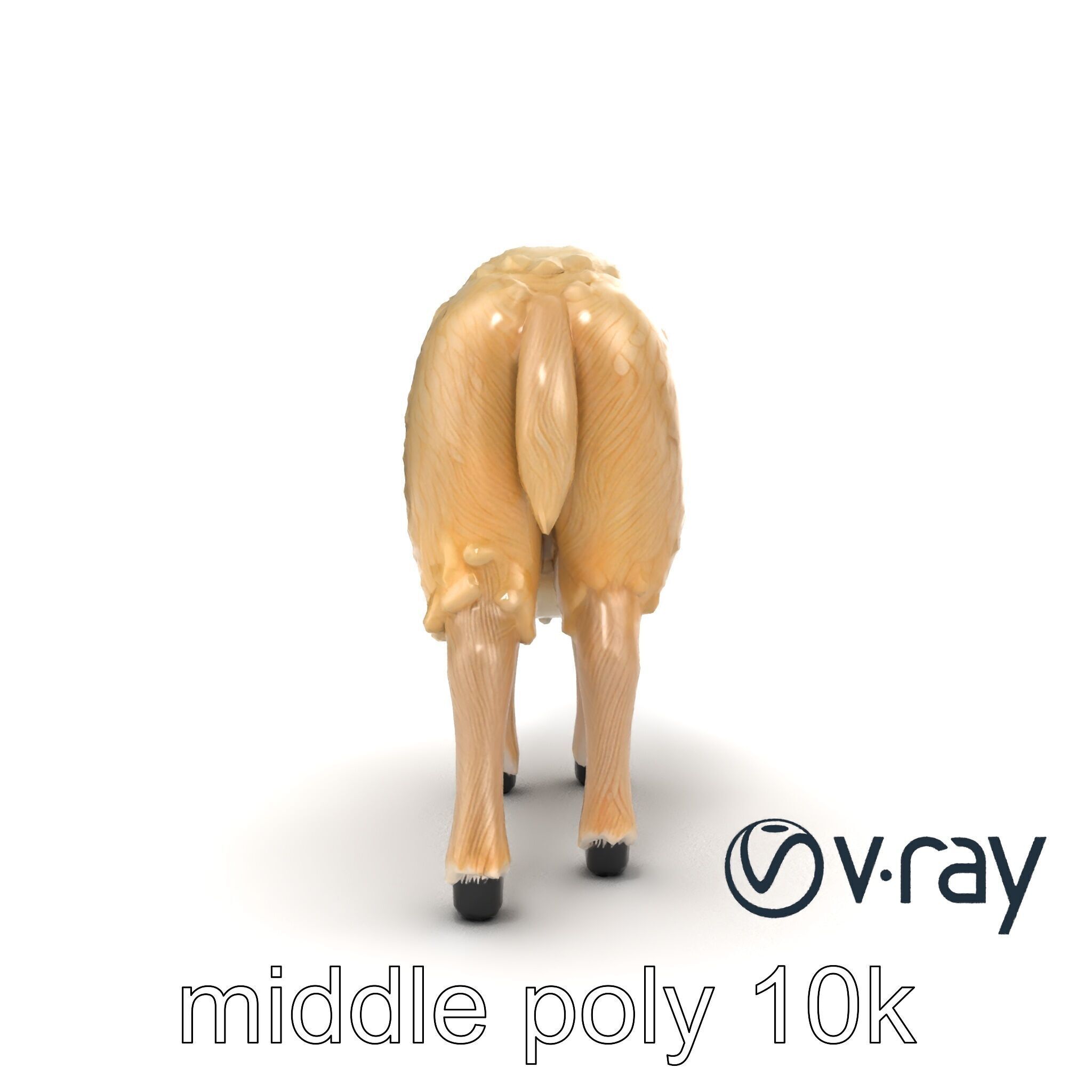 Fluffy Sheep Pastoral Scene model pack Low-poly 3D model_22