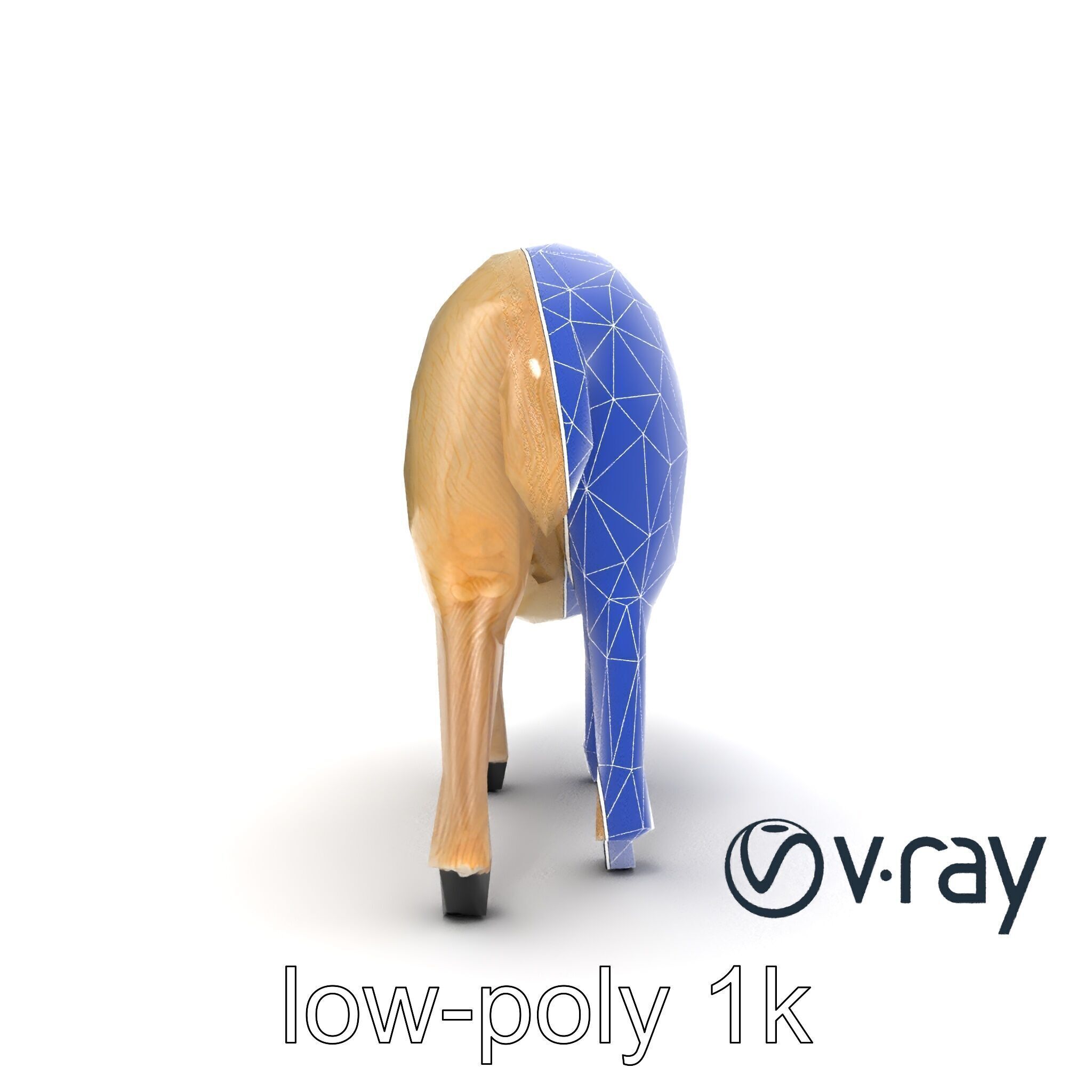 Fluffy Sheep Pastoral Scene model pack Low-poly 3D model_21