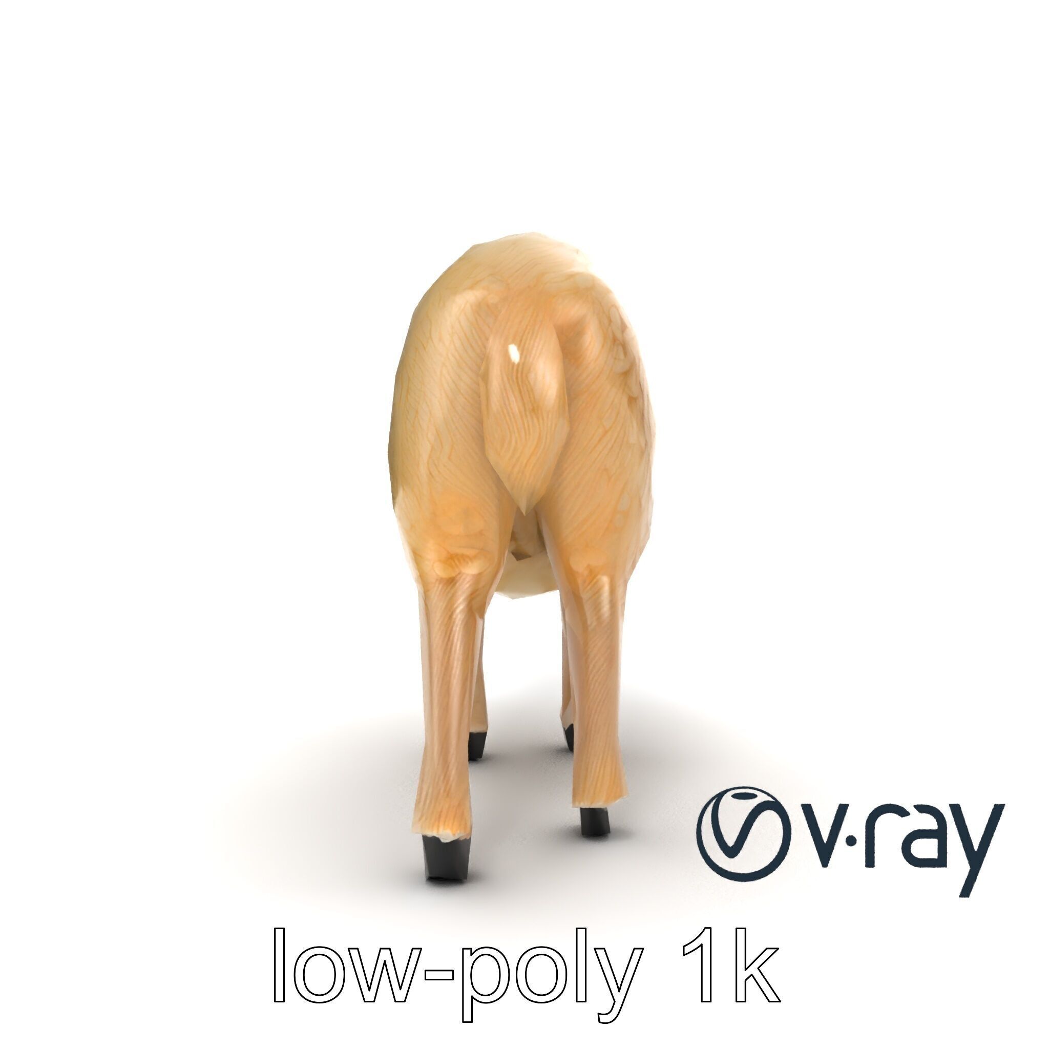 Fluffy Sheep Pastoral Scene model pack Low-poly 3D model_13