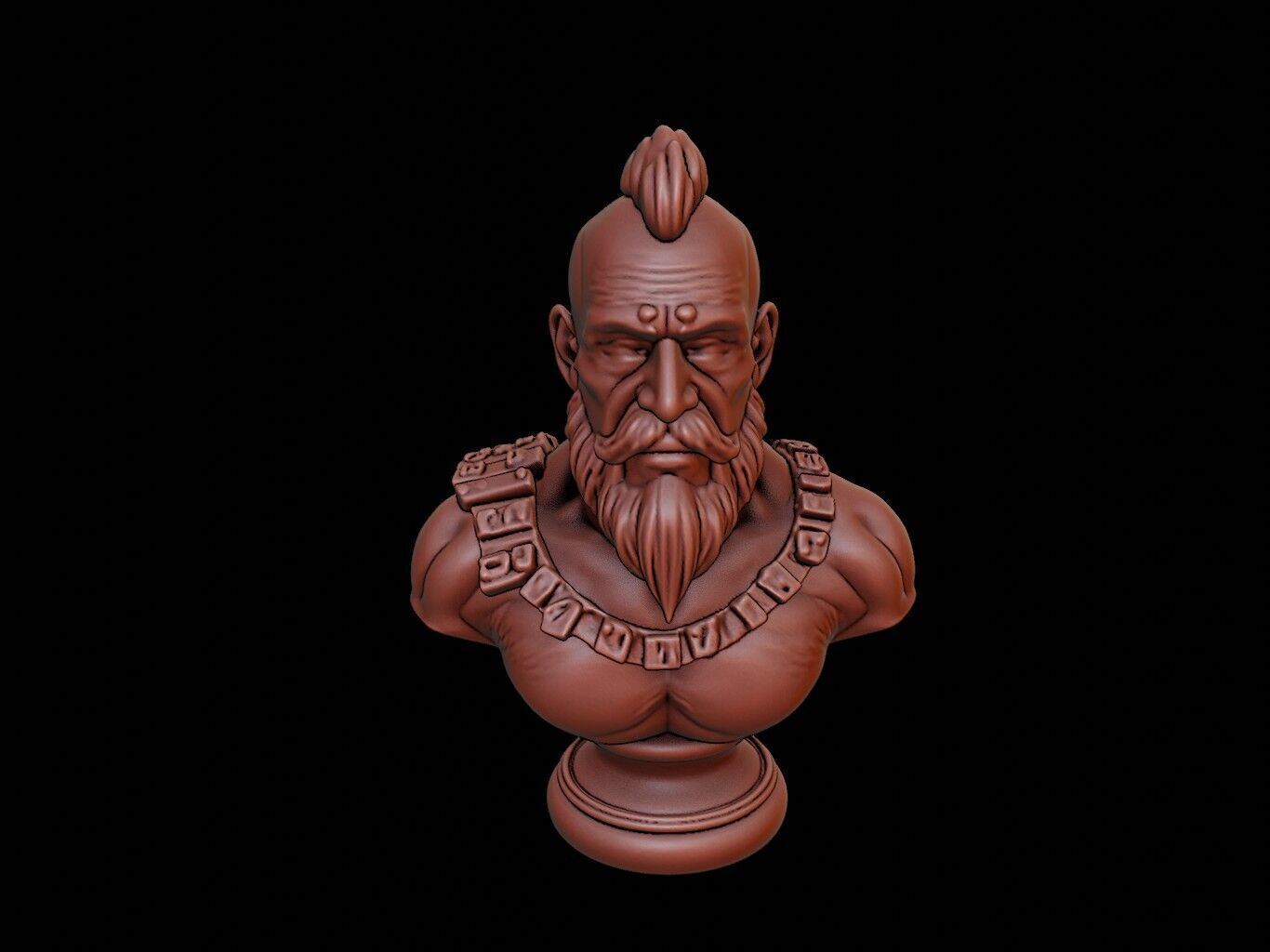 Shaman Bust 3D print model_1