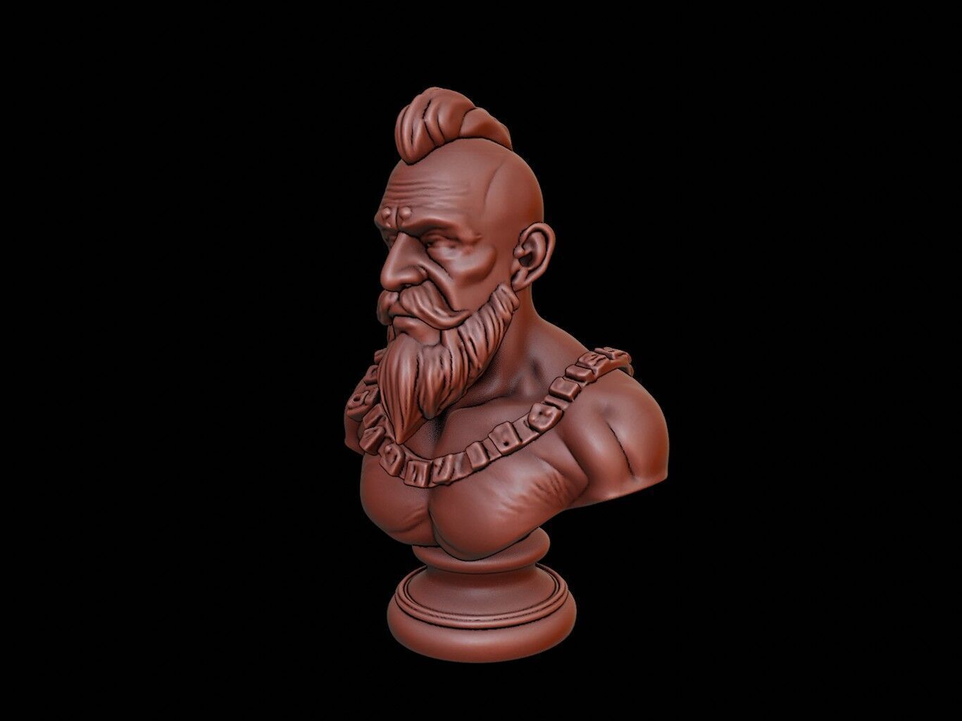 Shaman Bust 3D print model_2