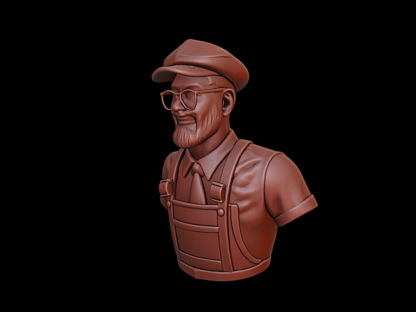 Shopkeeper Bust 3D print model_2