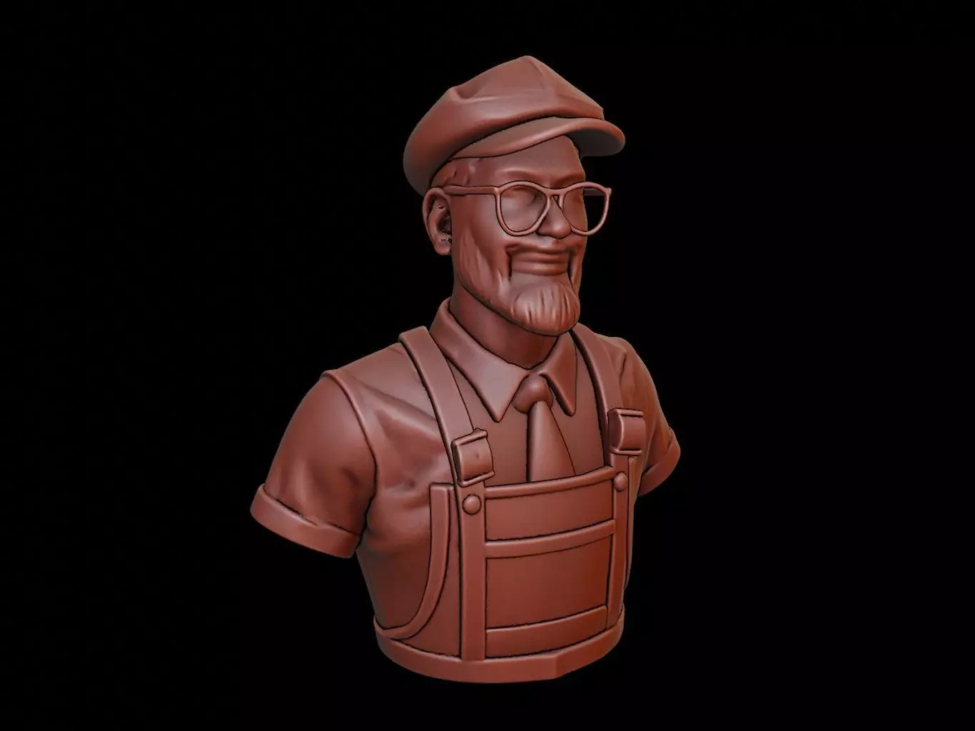 Shopkeeper Bust 3D print model_0