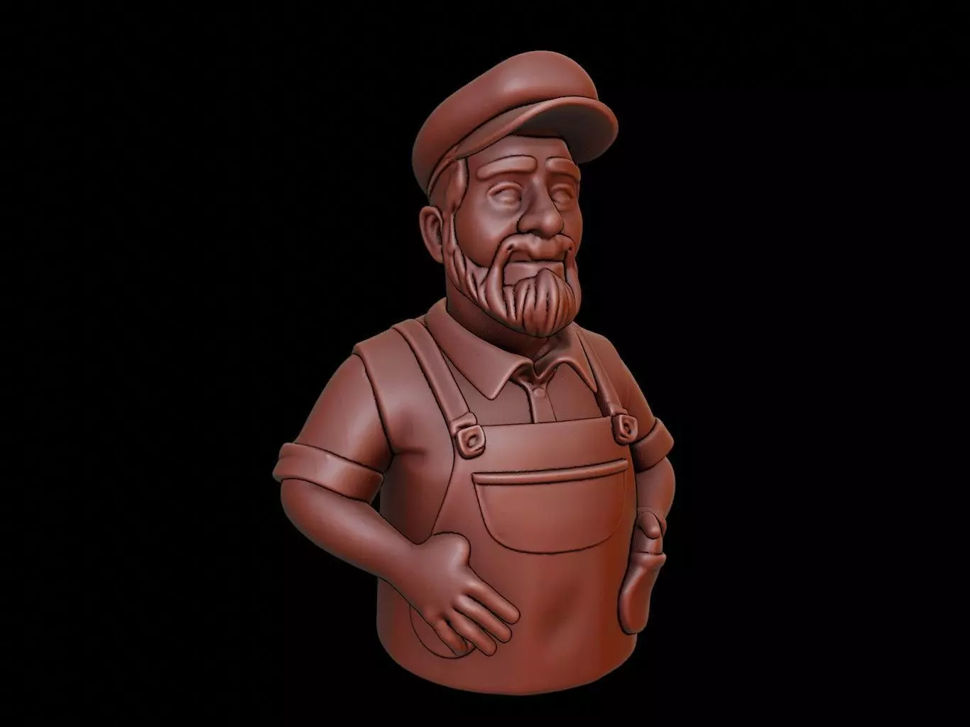 Shopkeeper Bust 3D print model_0