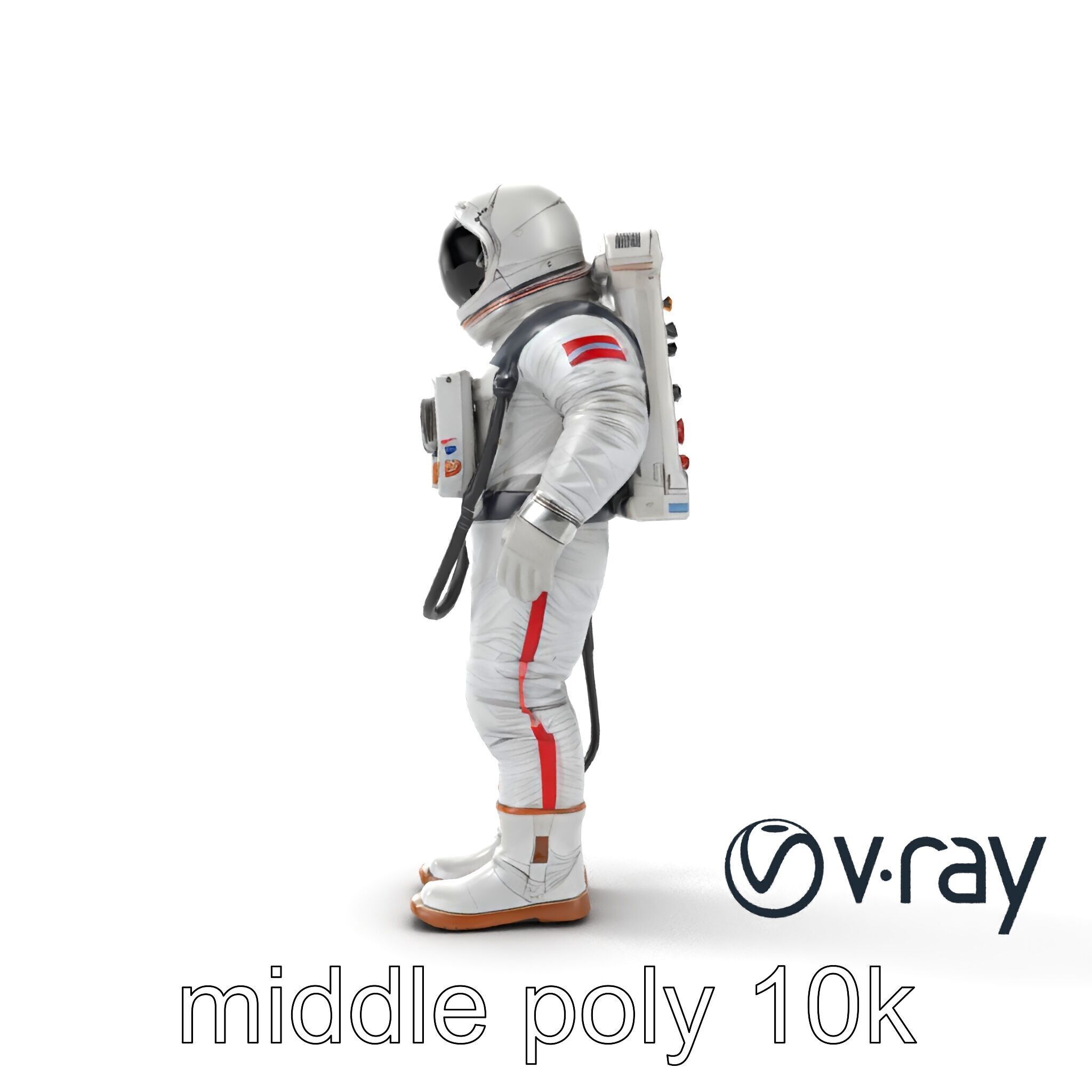 Soviet Zenit Spacesuit Buran Program model pack Low-poly 3D model_30