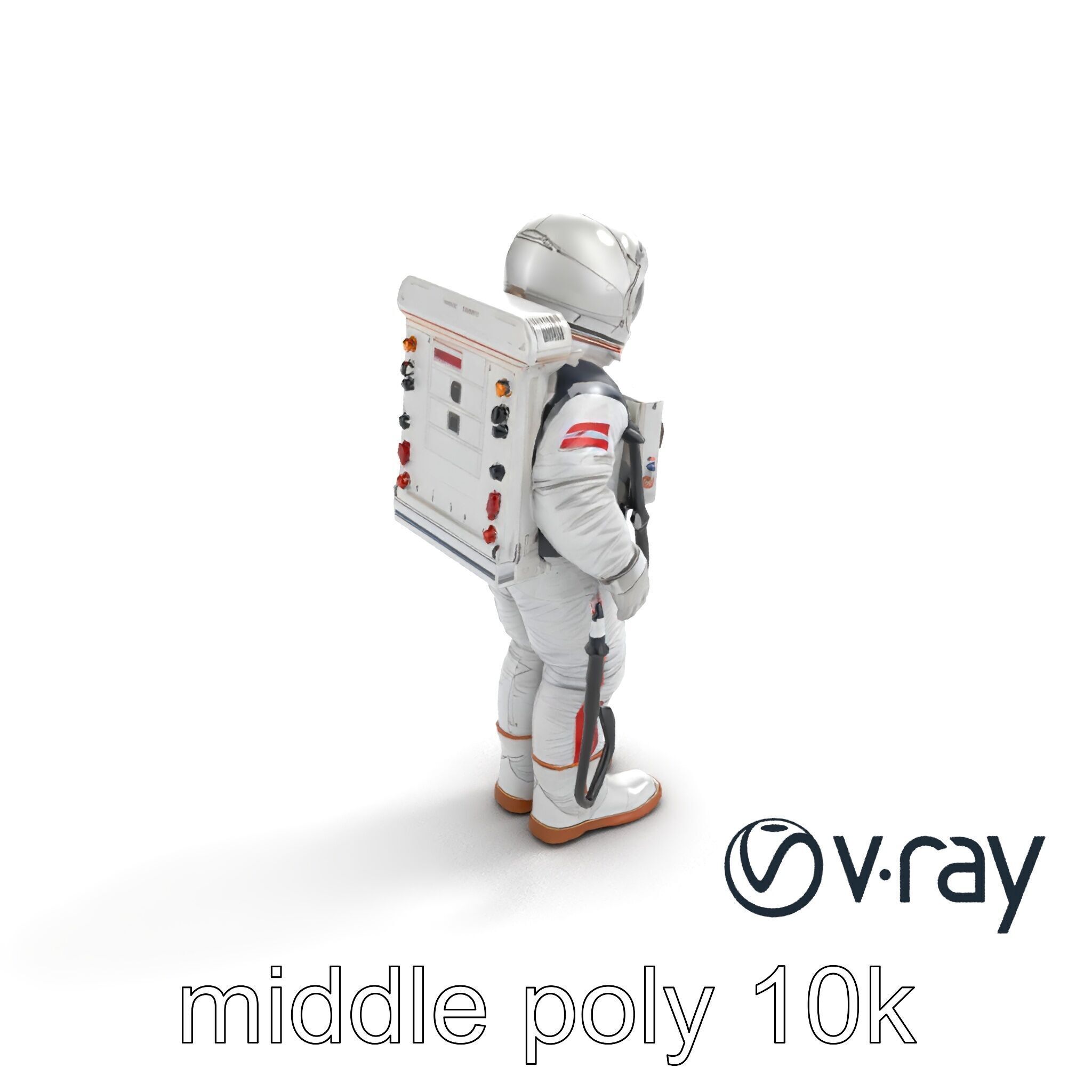 Soviet Zenit Spacesuit Buran Program model pack Low-poly 3D model_4