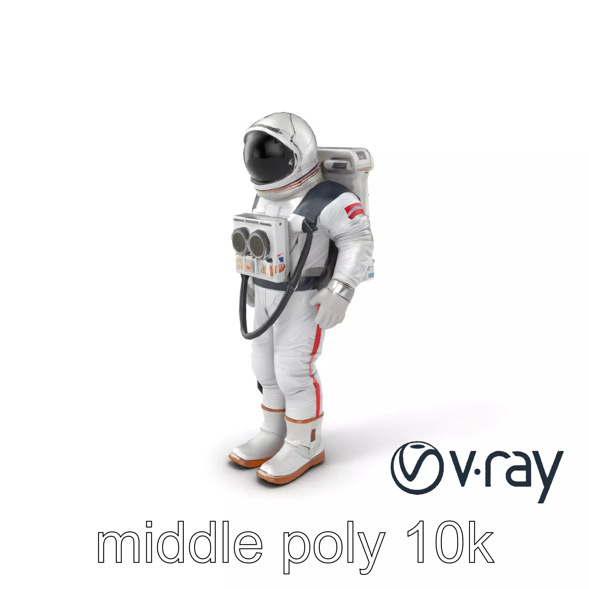Soviet Zenit Spacesuit Buran Program model pack Low-poly 3D model_0