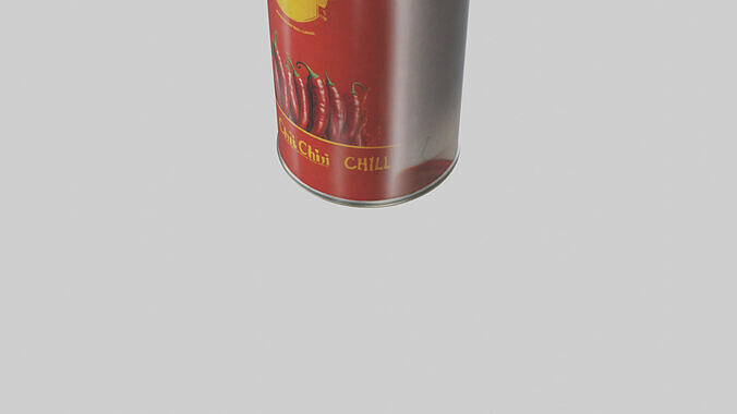 Canned Chili model Low-poly 3D model 7
