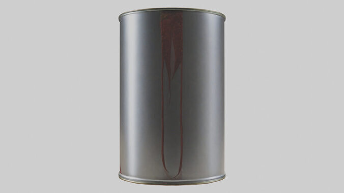 Canned Chili model Low-poly 3D model 2