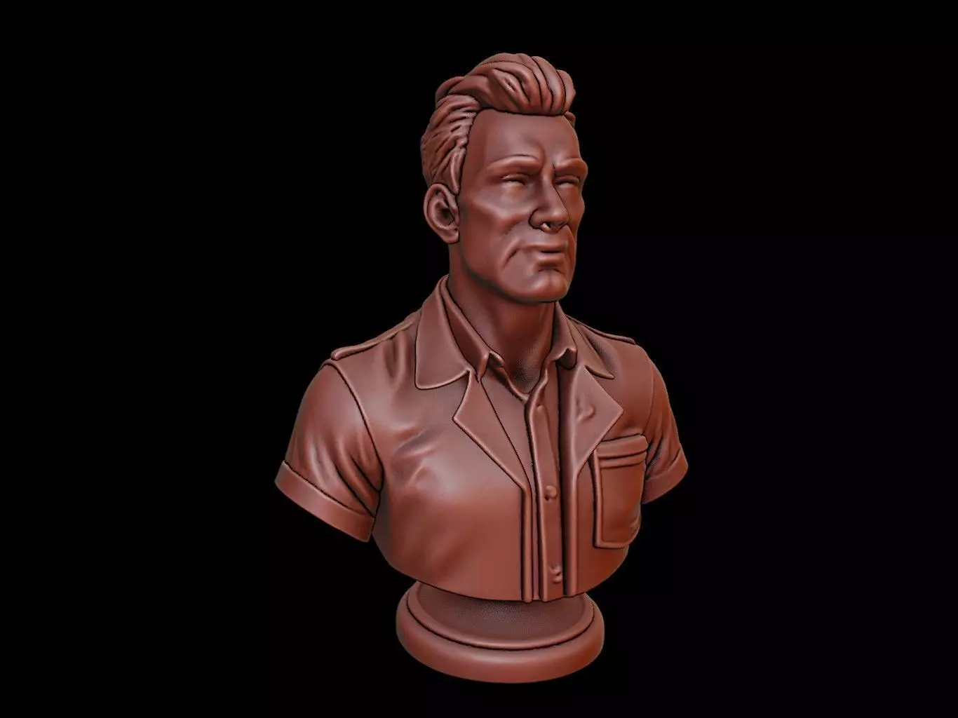 Software Engineer Bust 3D print model_0
