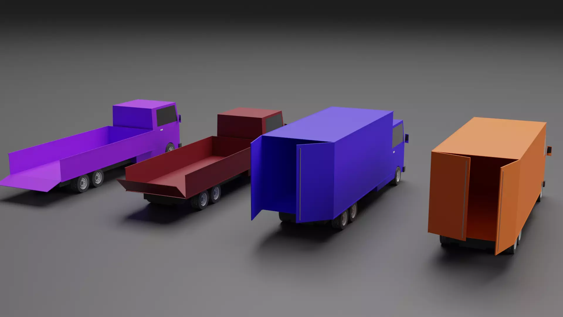 Low Poly Trucks Free low-poly 3D model