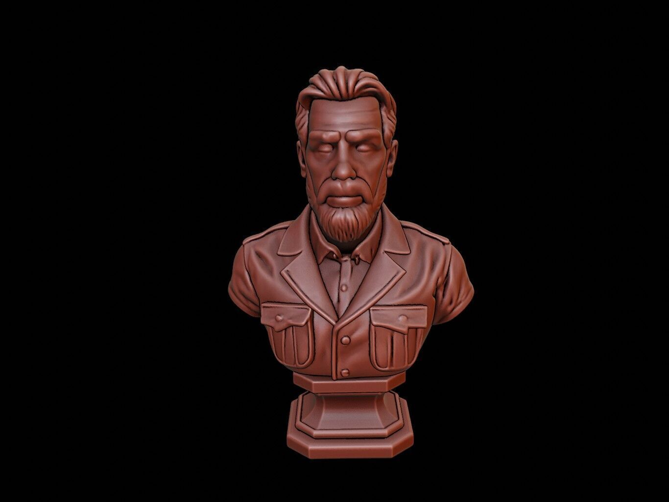 Software Engineer Bust 3D print model_1
